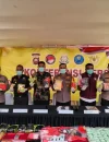 Pemusnahan barang bukti sabu dan ekstasi oleh Polda Kalbar.