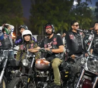 3. Para bikers dari berbagai klub motor yang tergabung dalam IMI Kalbar ikut dalam Sahur On The Road