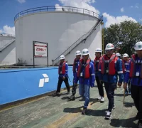 Wali Kota Pontianak Edi Rusdi Kamtono bersama jajaran Forkopimda Kota Pontianak meninjau langsung Terminal BBM Pertamina yang berada di Pontianak Utara.
