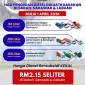 Informasi pembatasan pembelian BBM maksimal 50 liter per kendaraan di Sabah dan Sarawak.