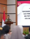 Wali Kota Pontianak Edi Rusdi Kamtono memberikan sambutan mewakili kepala daerah se-Kalbar usai penyerahan Laporan Keuangan Unaudited Pemerintah Daerah dan Laporan Hasil Pemeriksaan atas Dana Bantuan Partai Politik Tahun Anggaran 2025.