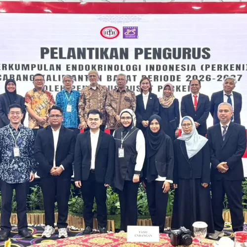 Para pengurus Perkumpulan Endokrinologi Indonesia (PERKENI) Cabang Kalbar masa bakti 2026-2027.