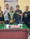 Pelaku pengedar sabu HY diamankan polisi bersama barang bukti di Meliau Sanggau.