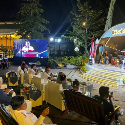 Suasana pembukaan Kejurprov Domino Kalbar 2026 di 5cm Coffee & Eatery Untan Pontianak.