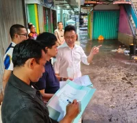 Wali Kota Pontianak Edi Rusdi Kamtono saat meninjau kondisi Pasar Kapuas Indah dan Cempaka.