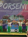 Siswa PAUD tampil memukau pada penutupan Porseni PAUD Tingkat Kota Pontianak 2026.
