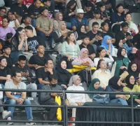 Ribuan suporter memadati GOR Terpadu A Yani Pontianak untuk menyaksikan laga pembuka turnamen AVC Men’s Volleyball Champions League 2026, Rabu (13/5/2026).