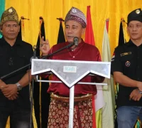 Wakil Gubernur Kalbar Krisantus Kurniawan saat memberikan sambutan dalam pelantikan DPD Barisan Pemuda Melayu Kabupaten/Kota se-Kalimantan Barat di Pontianak.