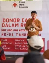 Wali Kota Pontianak Edi Rusdi Kamtono memberikan sambutan pada HUT ke-54 PMI Kota Pontianak.