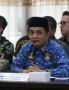 Wakil Wali Kota Pontianak Bahasan menyampaikan masukan saat menghadiri Kunker Spesifik Komisi IX DPR RI Bidang Ketenagakerjaan.