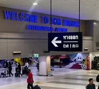 Suasana Bandara Internasional Suvarnabhumi di Bangkok Thailand yang menjadi tujuan rencana penerbangan langsung AirBorneo dari Kuching.