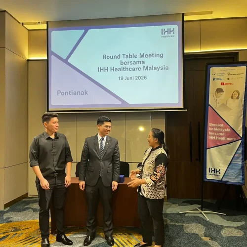 Kios Informasi IHH Healthcare Malaysia di GAIA Mall Pontianak yang memberikan layanan informasi kesehatan dan rujukan medis ke Malaysia.