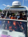 Tim SAR gabungan melakukan pencarian pemancing hilang di perairan Batu Ampar Kabupaten Kubu Raya pada hari kelima operasi SAR.