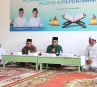 Ketua Umum LPTQ Kota Pontianak Amirullah ketika membuka TC Kafilah Kota Pontianak di Aula Gedung LPTQ Kota Pontianak, Jumat (10/7/2026).