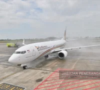 Pesawat AirBorneo, maskapai milik Pemerintah Sarawak, melakukan penerbangan perdana dari Kuching menuju Kuala Lumpur pada 20 Juli 2026.