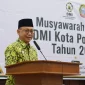 Ketua DMI Kota Pontianak Edi Rusdi Kamtono menyampaikan sambutan pada Musda DMI Kota Pontianak.