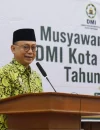 Ketua DMI Kota Pontianak Edi Rusdi Kamtono menyampaikan sambutan pada Musda DMI Kota Pontianak.