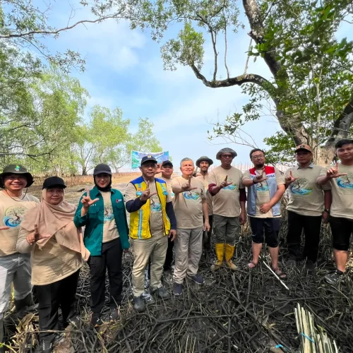 Inovasi GEO MANGROVE RB-5 berbasis limbah ban bekas dipadukan dengan penanaman mangrove sebagai solusi mengatasi abrasi pantai di Kubu Raya.