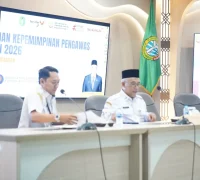 Sekretaris Daerah Kota Pontianak Amirullah saat menyampaikan materi di hadapan peserta diklat Pelatihan Kepemimpinan Pengawas (PKP) di lingkungan Pemerintah Kota Pontianak.