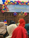 Bunda PAUD Kota Pontianak Yanieta Arbiastutie, yang juga selaku Ketua TP PKK Kota Pontianak, memberikan sambutan pada peringatan Milad ke-20 PAUD PKK Kota Pontianak.