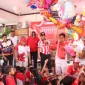 Wakil Wali Kota Pontianak Bahasan saat mengikuti kegiatan jalan sehat bersama warga di Pontianak Utara, Sabtu (15/8/2026).
