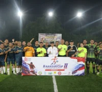 Wakil Wali Kota Pontianak Bahasan membuka Turnamen Mini Soccer Bahasan Cup Seri 2 di Lapangan Timur Arena, Pontianak.