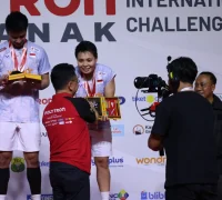 Wali Kota Pontianak Edi Rusdi Kamtono menghadiri final Polytron Pontianak International Challenge 2026 di GOR Terpadu Ahmad Yani, Minggu (30/8/2026).
