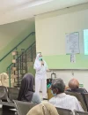Apoteker RSUD SSMA Pontianak Fikri Destari memberikan edukasi pencegahan diare saat kabut asap.