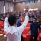 Wali Kota Pontianak Edi Rusdi Kamtono saat menjadi pembicara di Sekolah Politik Pontianak 2026 di Teater 1 Gedung Konferensi Universitas Tanjungpura, Jumat (18/9/2026).