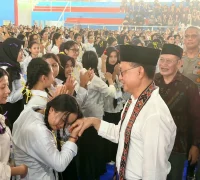 Wali Kota Pontianak Edi Rusdi Kamtono saat membuka PKKMB Universitas PGRI Pontianak, Sabtu (3/10/2026).