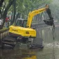 Aktivitas normalisasi saluran di Parit Tokaya, Jumat (9/10/2026).