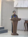 Wakil Wali Kota Pontianak Bahasan saat membuka Sosialisasi Program Kampung Iklim Kota Pontianak Tahun 2026 di Aula Sultan Syarif Abdurrahman Kantor Wali Kota Pontianak, Kamis (15/10/2026).