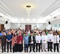 Guru dan peserta mengikuti pelatihan literasi digital berbasis moderasi yang digelar BNPT dan FKPT Sumatera Utara di Medan.
