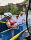 Wali Kota Pontianak Edi Rusdi Kamtono meninjau lokasi pengerjaan proyek SPALD-T, Rabu (21/10/2026).