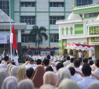 Wali Kota Pontianak Bahasan dalam peringatan Hari Sumpah Pemuda ke 93 di Halaman Kantor Wali Kota Pontianak, Rabu (28/10/2026).