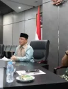 Gubernur Kalbar Ria Norsan mengikuti Press Release Prediksi Musim Hujan 2026/2027 bersama BMKG secara daring dari Ruang Digital Analytic Room (DAR), Jumat (2/10/2026).