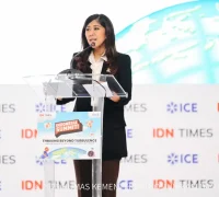 Menkomdigi Meutya Hafid Menkomdigi Meutya Hafid saat berbicara di Indonesia Summit 2025 tentang transformasi digital dan ekonomi Indonesia. Komdigi.go.id)