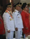 Gubernur Kalbar Ria Norsan bersama jajaran menyaksikan detik-detik Proklamasi HUT ke-81 RI.