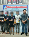 Polres Sintang mengamankan empat pemuda untuk pemeriksaan terkait dugaan transaksi narkotika di sebuah penginapan di Jalan Dr. Wahidin Sudirohusodo, Sintang, Kamis (8/10/2026) malam. (Foto: Res-Sintang)
