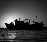 Ilustrasi - Kapal nelayan yang digunakan untuk mengangkut 39 migran Indonesia dalam Op Taring Delta di perairan Sabak Bernam.