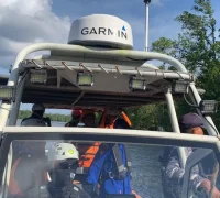 Tim SAR Gabungan melakukan pencarian Sulyadi di perairan Batu Ampar, Kubu Raya.