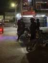 Personel Sat Samapta Polres Singkawang melakukan patroli malam untuk menindak balap liar dan knalpot brong di Kota Singkawang.