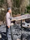 Rumah petani lansia di Pengkadan Kapuas Hulu hangus terbakar setelah diduga api dari tungku kayu merambat ke bangunan