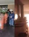Kebakaran Coffee Shop Butu di Jalan Gajah Mada, Pontianak Selatan, yang diduga dipicu ledakan tabung gas LPG.