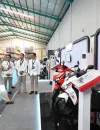 Presiden Prabowo Subianto saat meluncurkan Motor Listrik Nasional (MoLiNas) di Fasilitas Produksi ALVA, Cikarang, Bekasi.