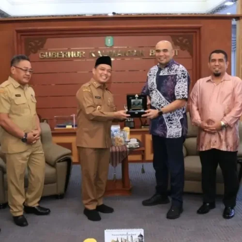 Gubernur Ria Norsan menerima delegasi Kedutaan Besar Malaysia di Pontianak.