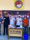 Satresnarkoba Polres Bengkayang memusnahkan barang bukti sabu hasil pengungkapan kasus narkotika di Bengkayang.