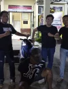Petugas Polsek Pontianak Timur mengamankan terduga pelaku pencurian kabel tower di Jalan Swadiri Pontianak Timur.