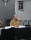 Sekda Kalbar Harisson mengikuti rakor pengendalian inflasi nasional di Kantor Gubernur Kalbar Pontianak.