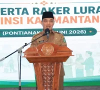 Gubernur Kalbar Ria Norsan membuka Raker Lurah se-Kalimantan Barat di Aula Garuda Pontianak.